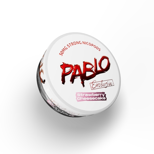 Pablo Exclusive Strawberry Cheesecake dessert with fresh strawberries and creamy layers
