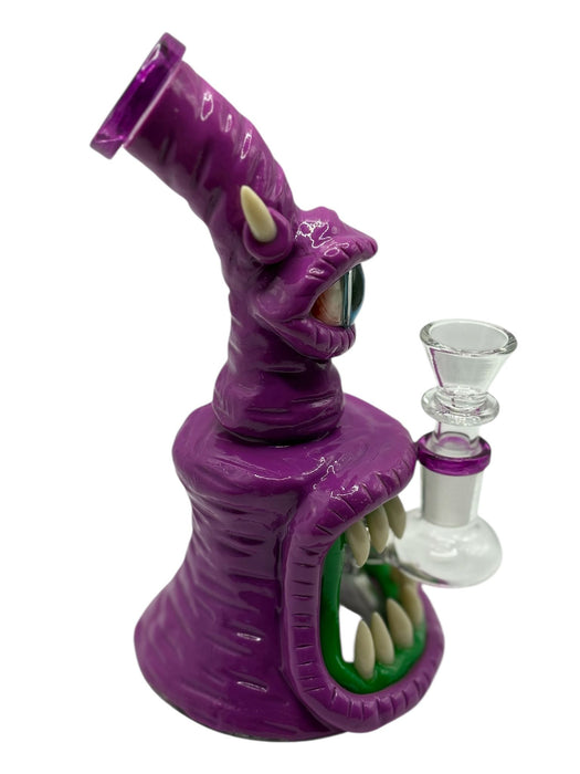 Monster Eye Ceramic Water Pipe – Unique Cyclops with 3D Teeth & Horns Design