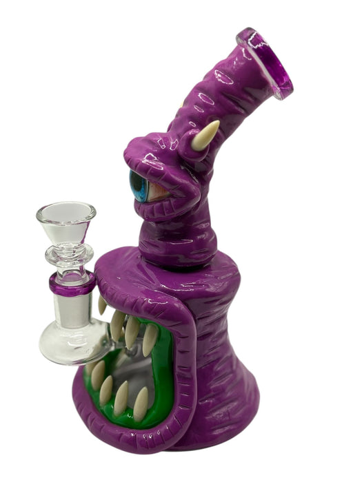 Monster Eye Ceramic Water Pipe – Unique Cyclops with 3D Teeth & Horns Design