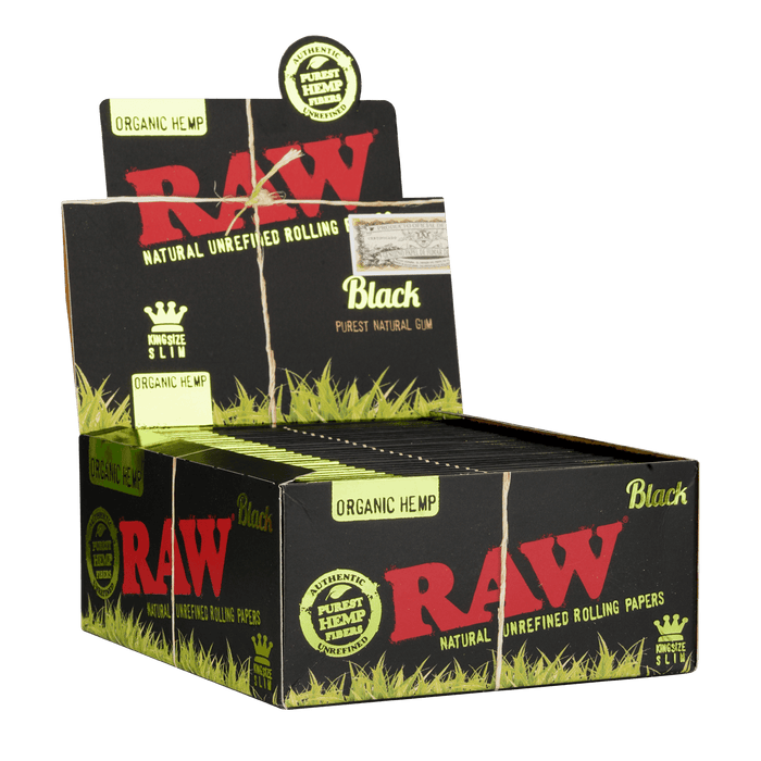 RAW Organic King Size Slim Paper - Black