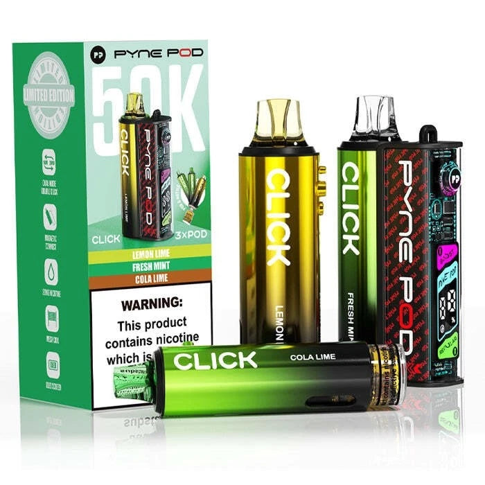 Pyne Pod Click 50K Prefilled Pod Kit – 50,000 Puffs Smart Vape System