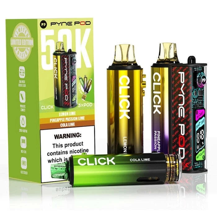 Pyne Pod Click 50K Prefilled Pod Kit – 50,000 Puffs Smart Vape System