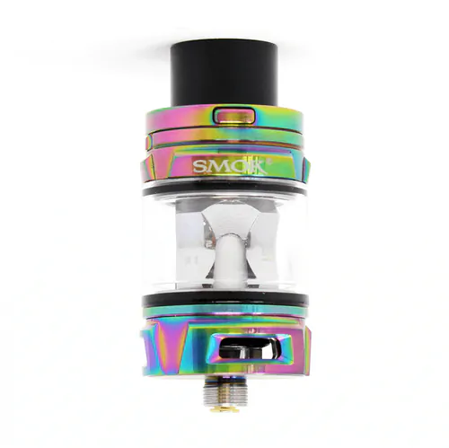 SMOK TFV Mini V2 Tank in rainbow iridescent finish, perfect for eye-catching sub-ohm vaping
