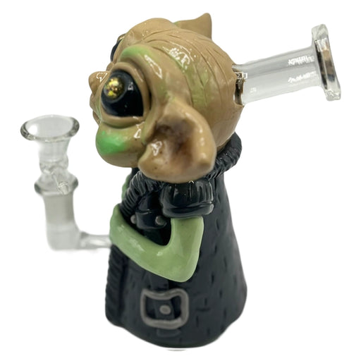 Handcrafted Star Wars Yoda water bong made of glass and clay