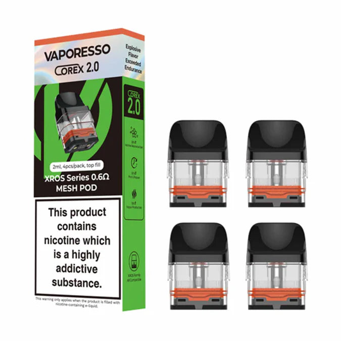 0.6ohm Vaporesso XROS Series Mesh Pods in Orange colour