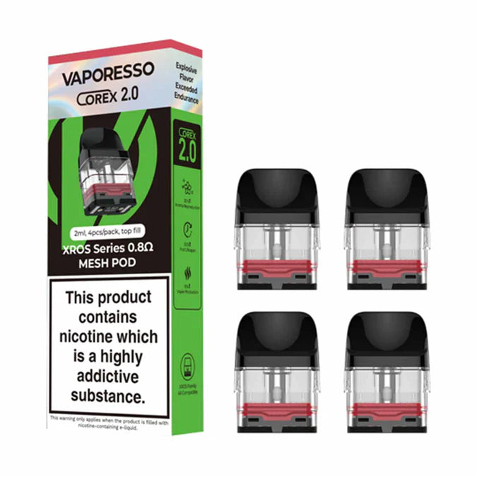 0.8ohm Vaporesso XROS Series Mesh Pods in Red colour